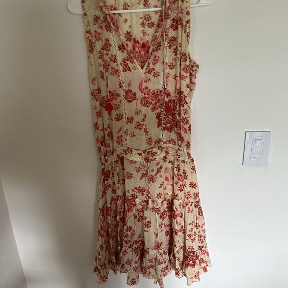 Designer Poupette St Barth Clara Mini Dress Yellow | Resort Boho Chic S - Picture 9 of 13
